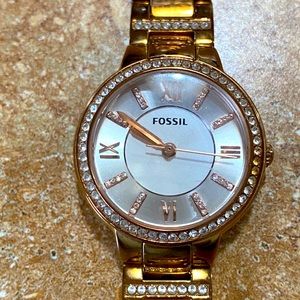 Fossil rose gold watch